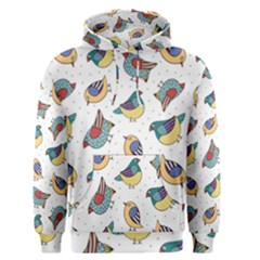 Seamless-pattern-with-hand-drawn-bird-black Men s Core Hoodie