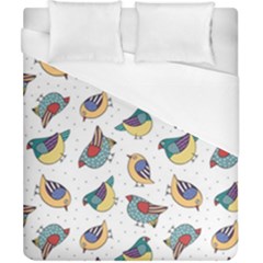 Seamless-pattern-with-hand-drawn-bird-black Duvet Cover (california King Size) by Jancukart