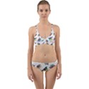 Seamless-pattern-with-hand-drawn-bird-black Wrap Around Bikini Set View1