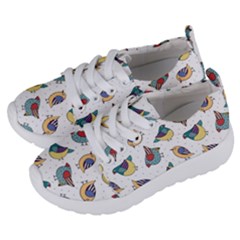 Seamless-pattern-with-hand-drawn-bird-black Kids  Lightweight Sports Shoes