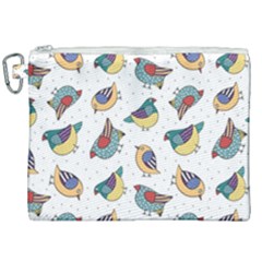 Seamless-pattern-with-hand-drawn-bird-black Canvas Cosmetic Bag (xxl)