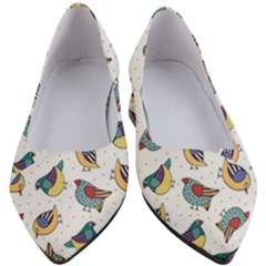 Seamless-pattern-with-hand-drawn-bird-black Women s Block Heels 