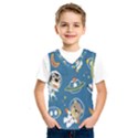 Seamless-pattern-funny-astronaut-outer-space-transportation Kids  Basketball Tank Top View1