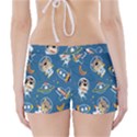 Seamless-pattern-funny-astronaut-outer-space-transportation Boyleg Bikini Wrap Bottoms View2