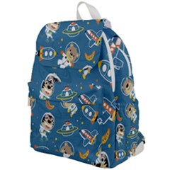 Seamless-pattern-funny-astronaut-outer-space-transportation Top Flap Backpack by Jancukart