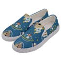 Seamless-pattern-funny-astronaut-outer-space-transportation Men s Canvas Slip Ons View2