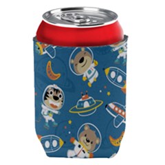 Seamless-pattern-funny-astronaut-outer-space-transportation Can Holder by Jancukart