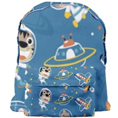 Seamless-pattern-funny-astronaut-outer-space-transportation Giant Full Print Backpack