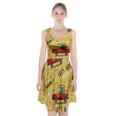 Childish-seamless-pattern-with-dino-driver Racerback Midi Dress by Jancukart