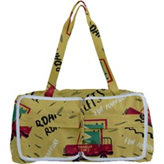 Childish-seamless-pattern-with-dino-driver Multi Function Bag