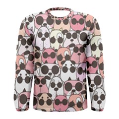 Cute-dog-seamless-pattern-background Men s Long Sleeve Tee