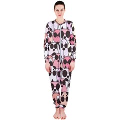 Cute-dog-seamless-pattern-background Onepiece Jumpsuit (ladies)