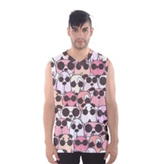 Cute-dog-seamless-pattern-background Men s Basketball Tank Top