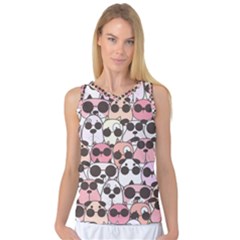 Cute-dog-seamless-pattern-background Women s Basketball Tank Top