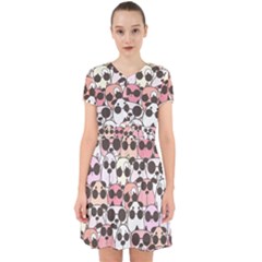 Cute-dog-seamless-pattern-background Adorable In Chiffon Dress