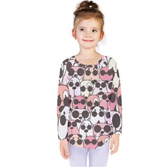 Cute-dog-seamless-pattern-background Kids  Long Sleeve Tee