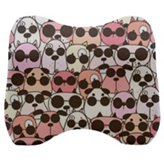 Cute-dog-seamless-pattern-background Velour Head Support Cushion