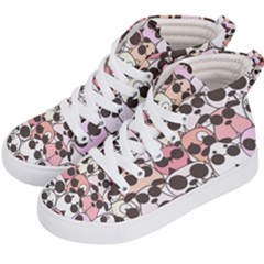 Cute-dog-seamless-pattern-background Kids  Hi-top Skate Sneakers