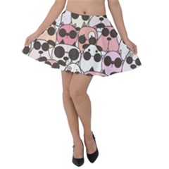 Cute-dog-seamless-pattern-background Velvet Skater Skirt