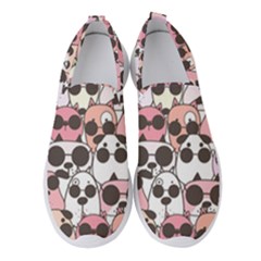 Cute-dog-seamless-pattern-background Women s Slip On Sneakers