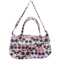 Cute-dog-seamless-pattern-background Removal Strap Handbag