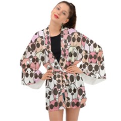 Cute-dog-seamless-pattern-background Long Sleeve Kimono