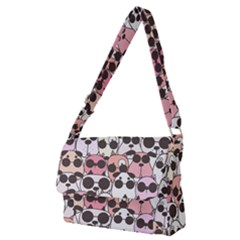 Cute-dog-seamless-pattern-background Full Print Messenger Bag (m)