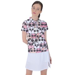 Cute-dog-seamless-pattern-background Women s Polo Tee