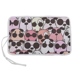 Cute-dog-seamless-pattern-background Pen Storage Case (m)