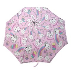 Beautiful Cute Animals Pattern Pink Beautiful Cute Animals Pattern Pink Rainbow Folding Umbrellas