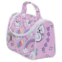 Beautiful Cute Animals Pattern Pink Beautiful Cute Animals Pattern Pink Rainbow Satchel Handbag