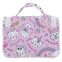 Beautiful cute animals pattern pink Beautiful cute animals pattern pink rainbow Satchel Handbag View3