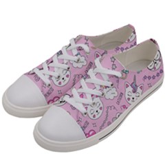 Beautiful Cute Animals Pattern Pink Beautiful Cute Animals Pattern Pink Rainbow Women s Low Top Canvas Sneakers by Jancukart