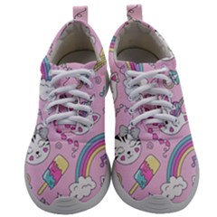 Beautiful Cute Animals Pattern Pink Beautiful Cute Animals Pattern Pink Rainbow Mens Athletic Shoes by Jancukart