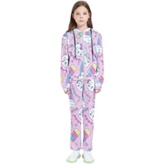 Beautiful Cute Animals Pattern Pink Beautiful Cute Animals Pattern Pink Rainbow Kids  Tracksuit