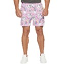 Beautiful cute animals pattern pink Beautiful cute animals pattern pink rainbow Men s Runner Shorts View1