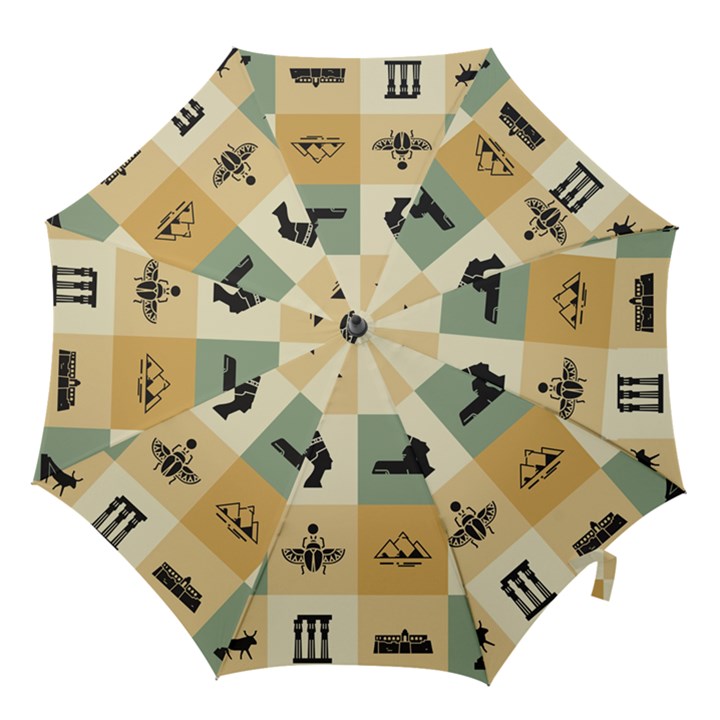 Egyptian-flat-style-icons Hook Handle Umbrellas (Medium)