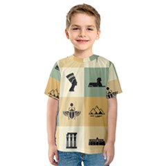 Egyptian-flat-style-icons Kids  Sport Mesh Tee