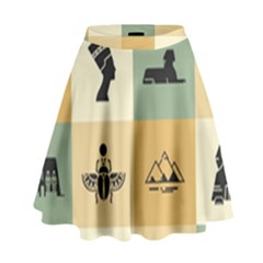 Egyptian-flat-style-icons High Waist Skirt