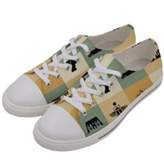 Egyptian-flat-style-icons Men s Low Top Canvas Sneakers