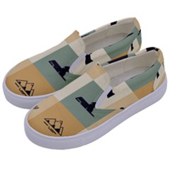 Egyptian-flat-style-icons Kids  Canvas Slip Ons by Jancukart