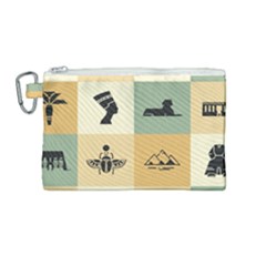 Egyptian-flat-style-icons Canvas Cosmetic Bag (medium) by Jancukart