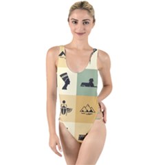 Egyptian-flat-style-icons High Leg Strappy Swimsuit