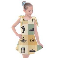 Egyptian-flat-style-icons Kids  Tie Up Tunic Dress