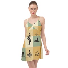 Egyptian-flat-style-icons Summer Time Chiffon Dress