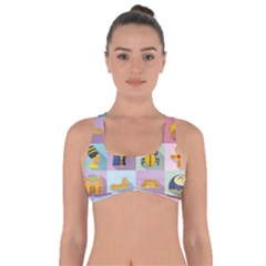 Egypt-icons-set-flat-style Got No Strings Sports Bra