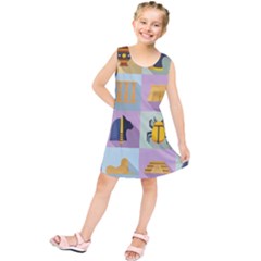 Egypt-icons-set-flat-style Kids  Tunic Dress