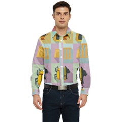 Egypt-icons-set-flat-style Men s Long Sleeve  Shirt