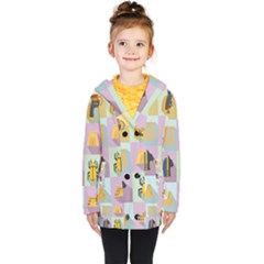 Egypt-icons-set-flat-style Kids  Double Breasted Button Coat