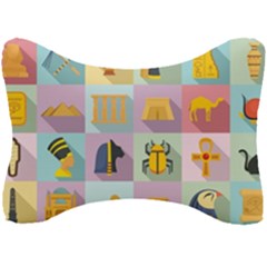 Egypt-icons-set-flat-style Seat Head Rest Cushion